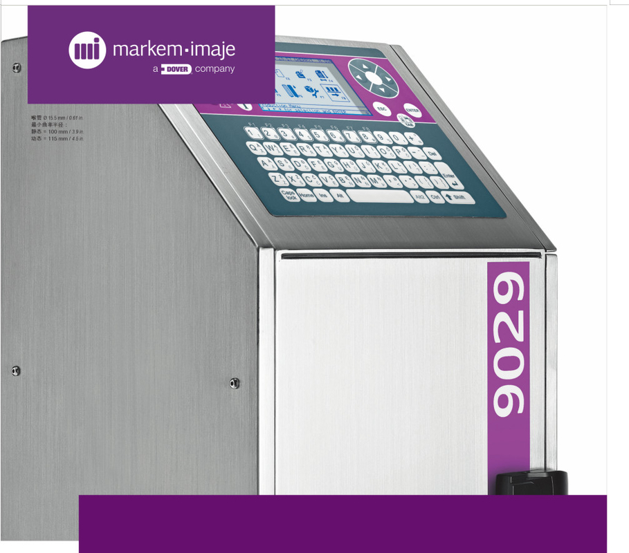 Markem·Imaje 9029 Drukarka atramentowa o małych znakach 100-240VAC, 50/60Hz, 34W