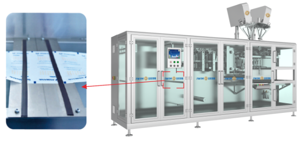 Pesticide Filling Machine Fully Automated Horizontal Film Roll Packaging Machine with Encoder Feedback and PLC Control for Production